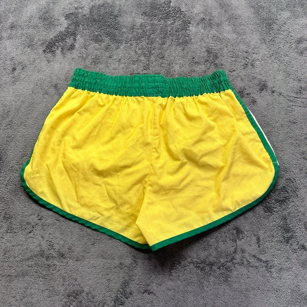 Vintage Everlast Boxing Shorts Mens Medium Made in USA Yellow Green Nylon